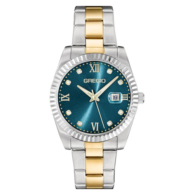 Gregio Mallory Crystals Two Tone Stainless Steel Bracelet GR360042