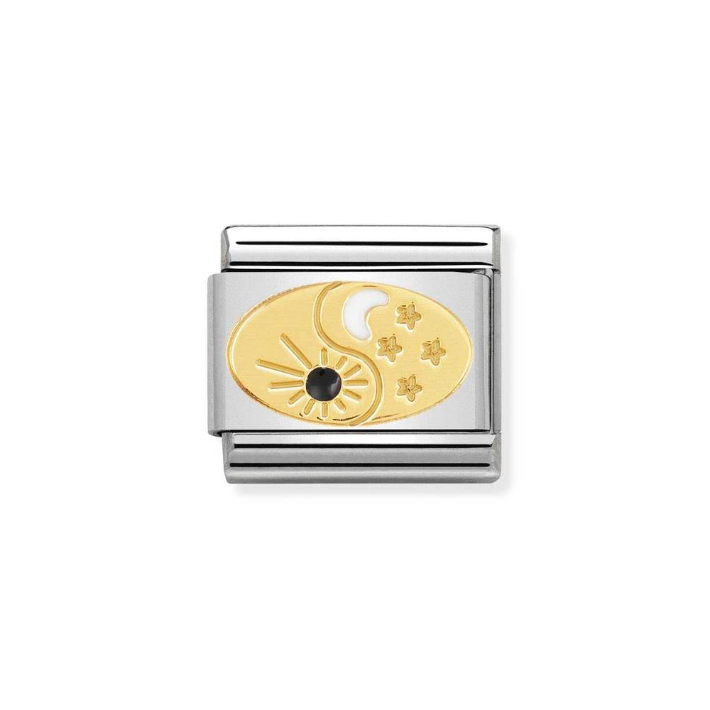 NOMINATION COMPOSABLE CLASSIC LINK TAO SUN AND MOON IN 18K GOLD 030272/51 NOMINATION COMPOSABLE CLASSIC LINK TAO SUN AND MOON IN 18K GOLD 030272/51