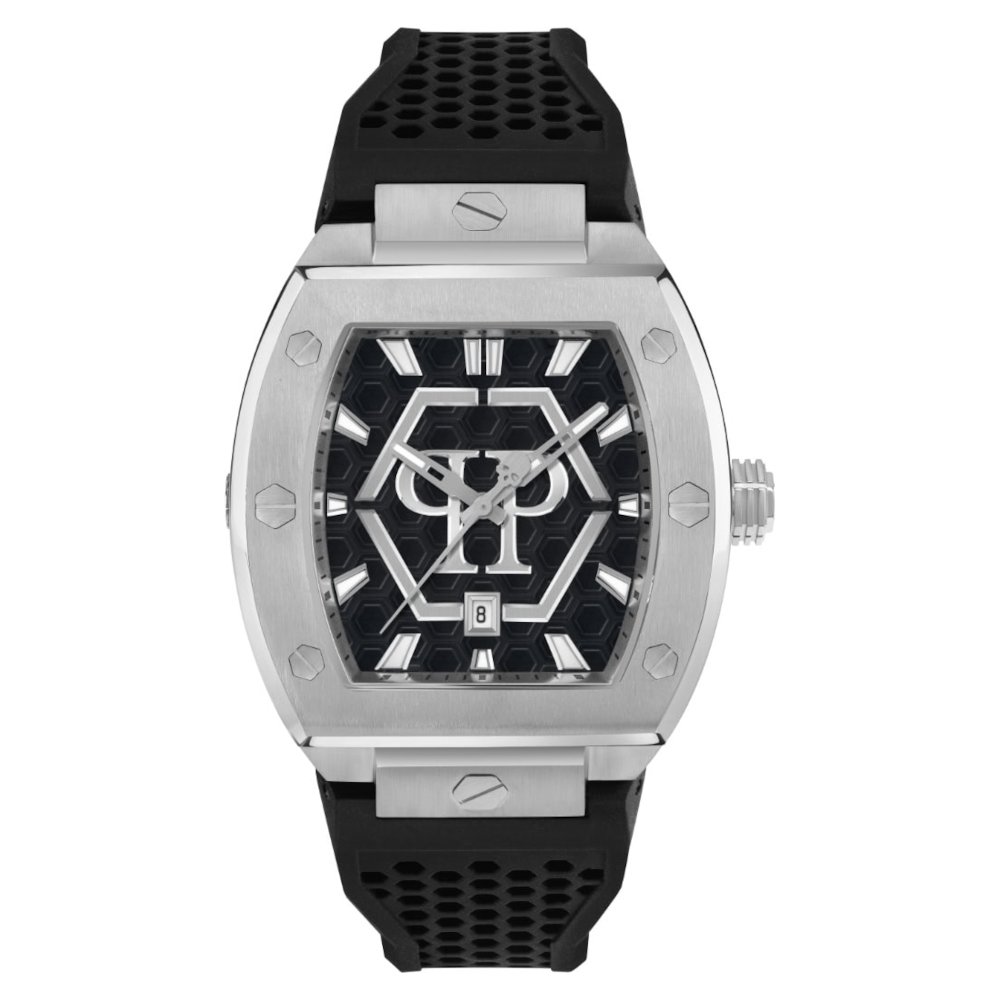 Philipp Plein The Hexagon Phantom Black Rubber Strap PWPUA0524 Philipp Plein The Hexagon Phantom Black Rubber Strap PWPUA0524