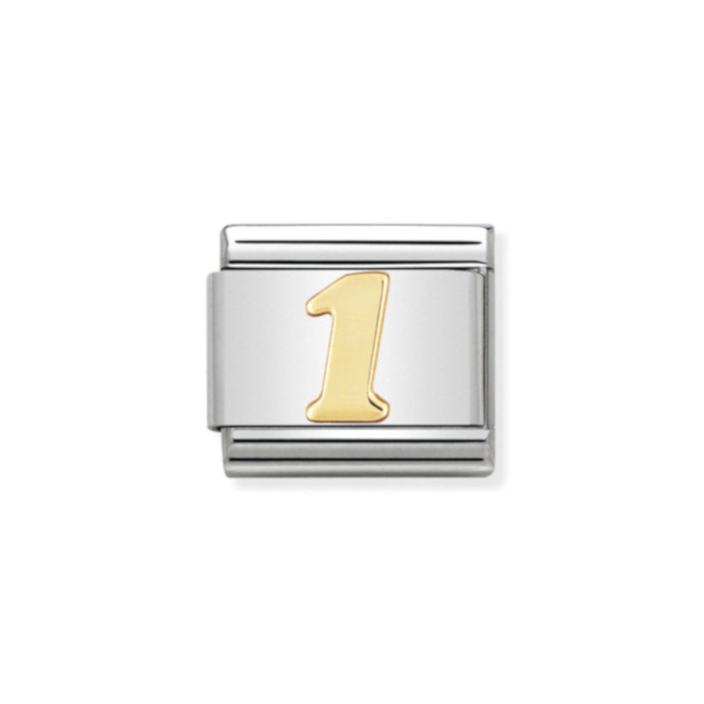 NOMINATION COMPOSABLE CLASSIC LINK NUMBER 1 IN 18K GOLD 030102/01 NOMINATION COMPOSABLE CLASSIC LINK NUMBER 1 IN 18K GOLD 030102/01