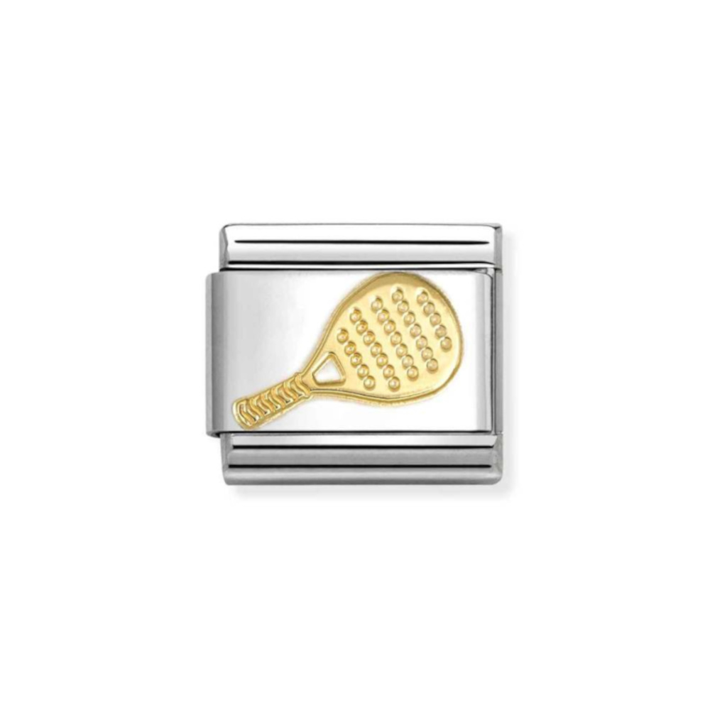 NOMINATION COMPOSABLE CLASSIC LINK PADEL RACKET IN 18K GOLD 030106/26 NOMINATION COMPOSABLE CLASSIC LINK PADEL RACKET IN 18K GOLD 030106/26