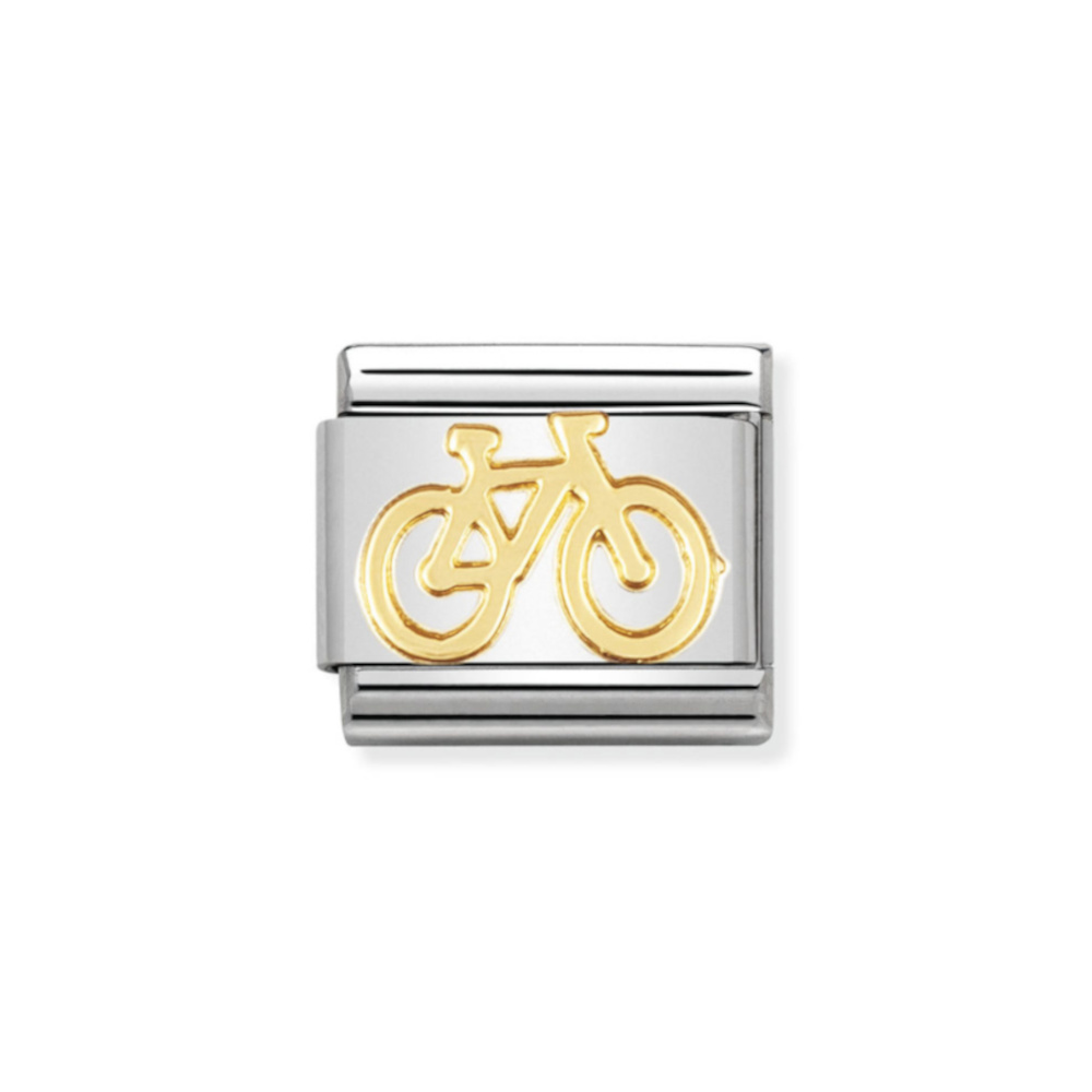 NOMINATION COMPOSABLE CLASSIC LINK BIKE IN 18K GOLD 030108/04 NOMINATION COMPOSABLE CLASSIC LINK BIKE IN 18K GOLD 030108/04