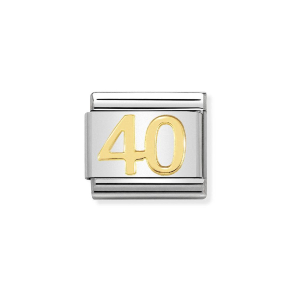 NOMINATION COMPOSABLE CLASSIC LINK NUMBER 40 IN 18K GOLD 030109/41 NOMINATION COMPOSABLE CLASSIC LINK NUMBER 40 IN 18K GOLD 030109/41