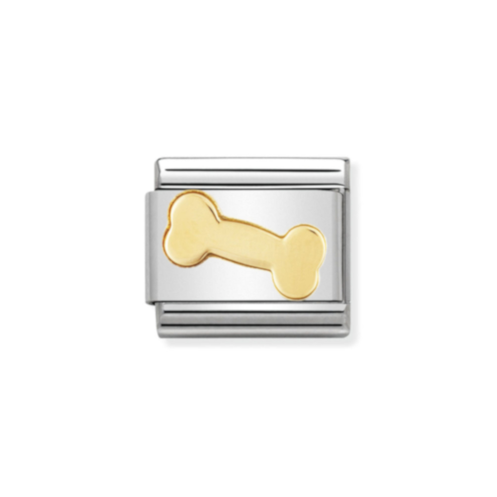 NOMINATION COMPOSABLE CLASSIC LINK BONE IN 18K GOLD 030110/09 NOMINATION COMPOSABLE CLASSIC LINK BONE IN 18K GOLD 030110/09