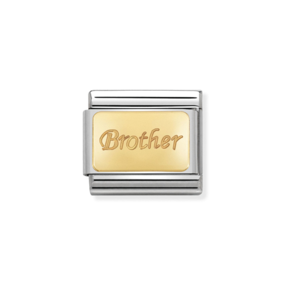 NOMINATION COMPOSABLE CLASSIC LINK BROTHER IN 18K GOLD 030121/35 NOMINATION COMPOSABLE CLASSIC LINK BROTHER IN 18K GOLD 030121/35