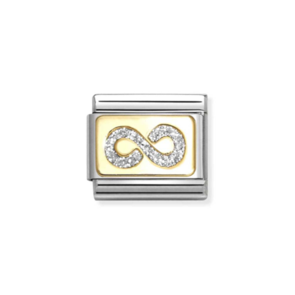 NOMINATION COMPOSABLE CLASSIC LINK GLITTER INFINITY IN 18K GOLD 030224/06 NOMINATION COMPOSABLE CLASSIC LINK GLITTER INFINITY IN 18K GOLD 030224/06
