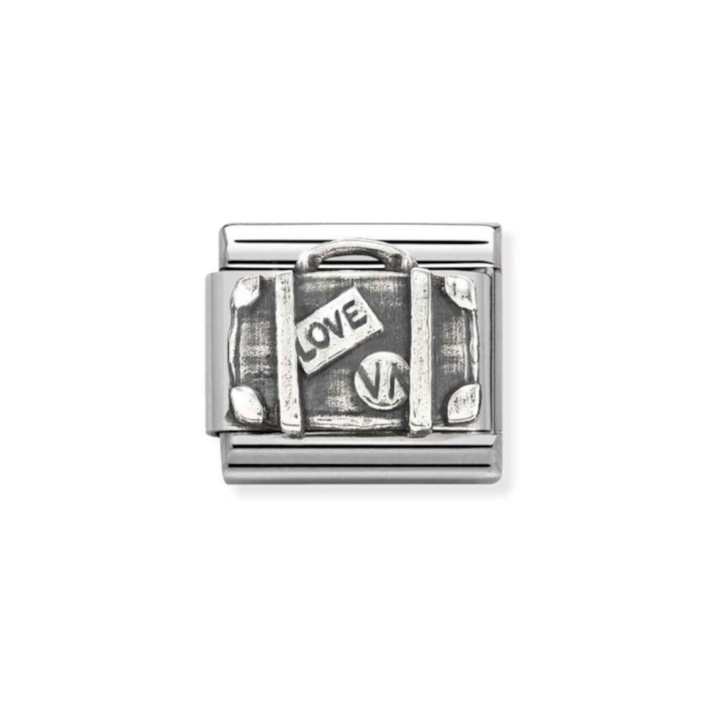 NOMINATION COMPOSABLE CLASSIC LINK SUITCASE IN STERLING SILVER 330101/62 NOMINATION COMPOSABLE CLASSIC LINK SUITCASE IN STERLING SILVER 330101/62