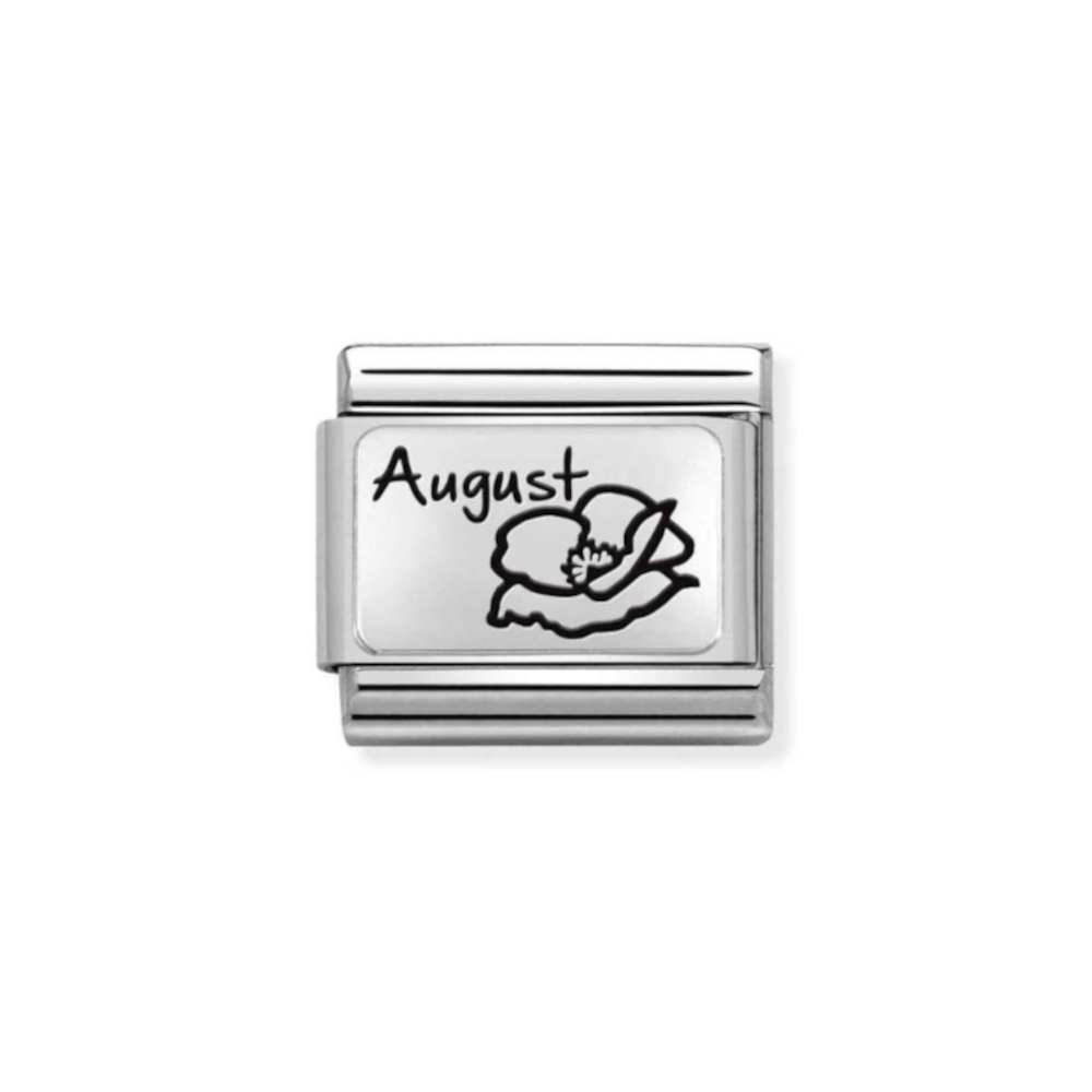 NOMINATION COMPOSABLE CLASSIC LINK AUGUST FLOWER IN STERLING SILVER 330112/20 NOMINATION COMPOSABLE CLASSIC LINK AUGUST FLOWER IN STERLING SILVER 330112/20