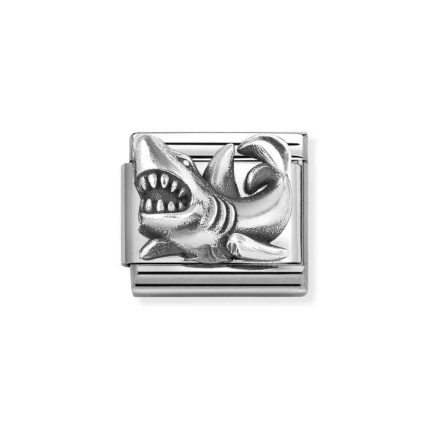 NOMINATION COMPOSABLE CLASSIC LINK SHARK IN STERLING SILVER 330101/87