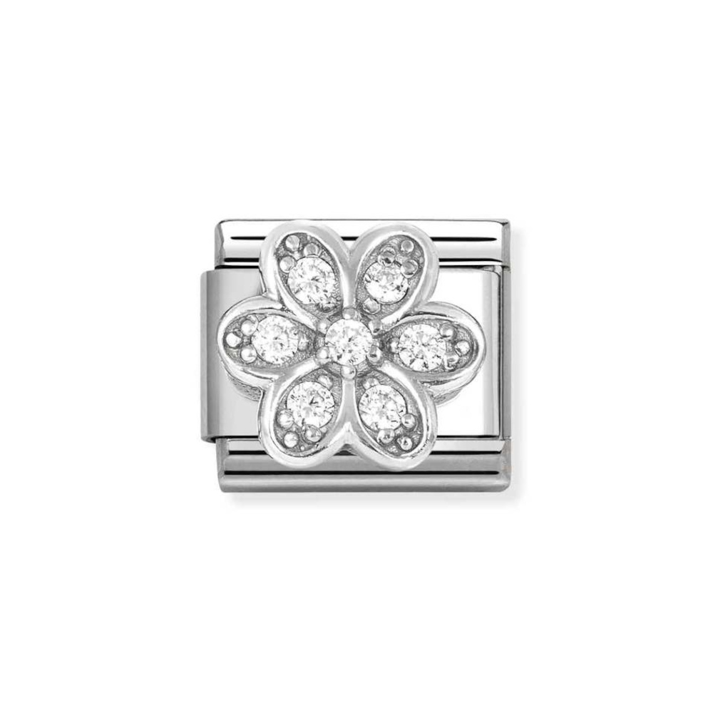 NOMINATION COMPOSABLE CLASSIC LINK DAISY IN STERLING SILVER 330322/06 NOMINATION COMPOSABLE CLASSIC LINK DAISY IN STERLING SILVER 330322/06