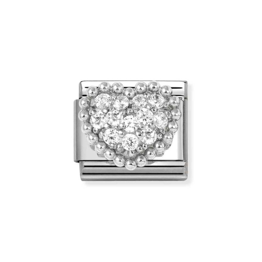 NOMINATION COMPOSABLE CLASSIC LINK HEART IN STERLING SILVER 330322/07 NOMINATION COMPOSABLE CLASSIC LINK HEART IN STERLING SILVER 330322/07