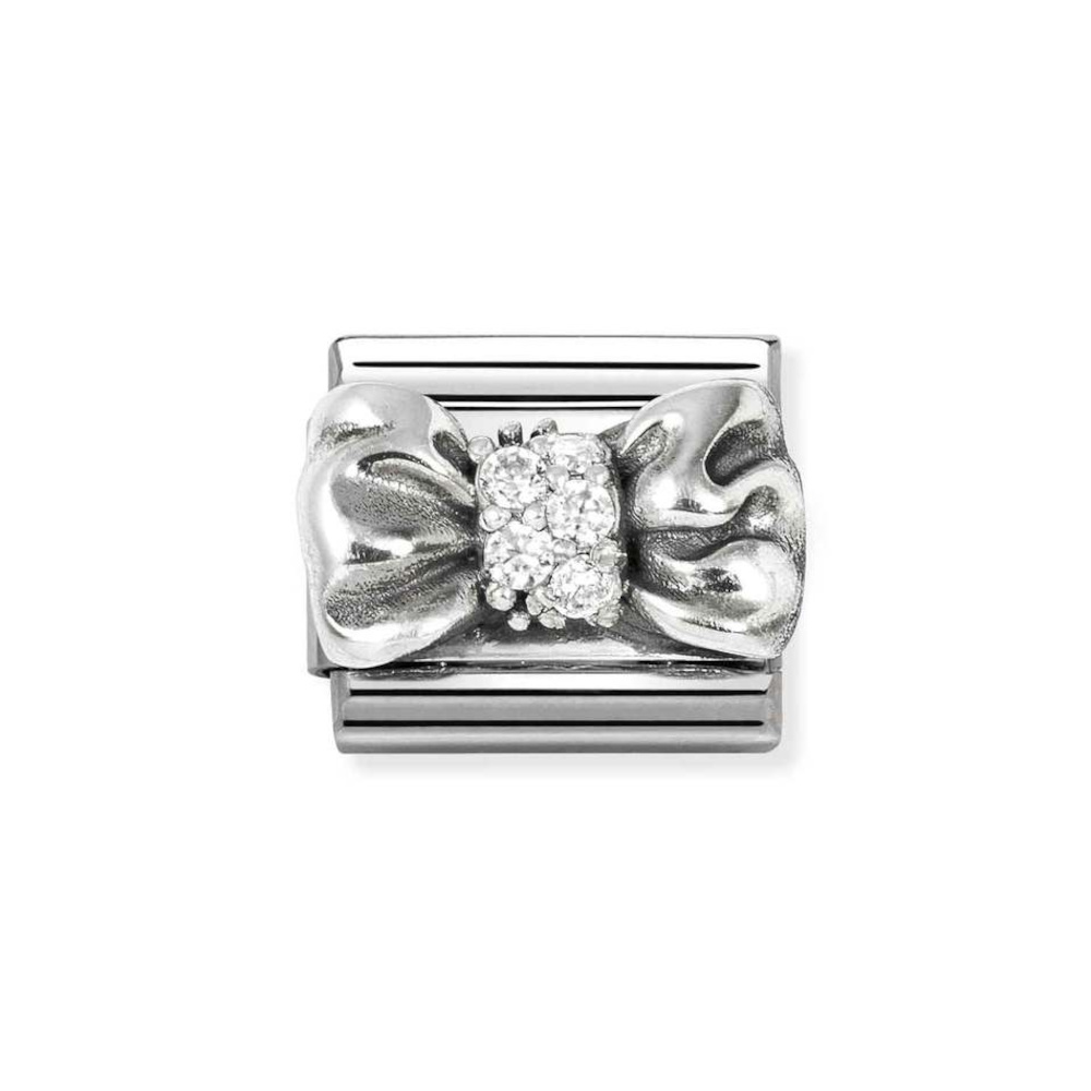 NOMINATION COMPOSABLE CLASSIC LINK BOW IN STERLING SILVER 330323/11 NOMINATION COMPOSABLE CLASSIC LINK BOW IN STERLING SILVER 330323/11
