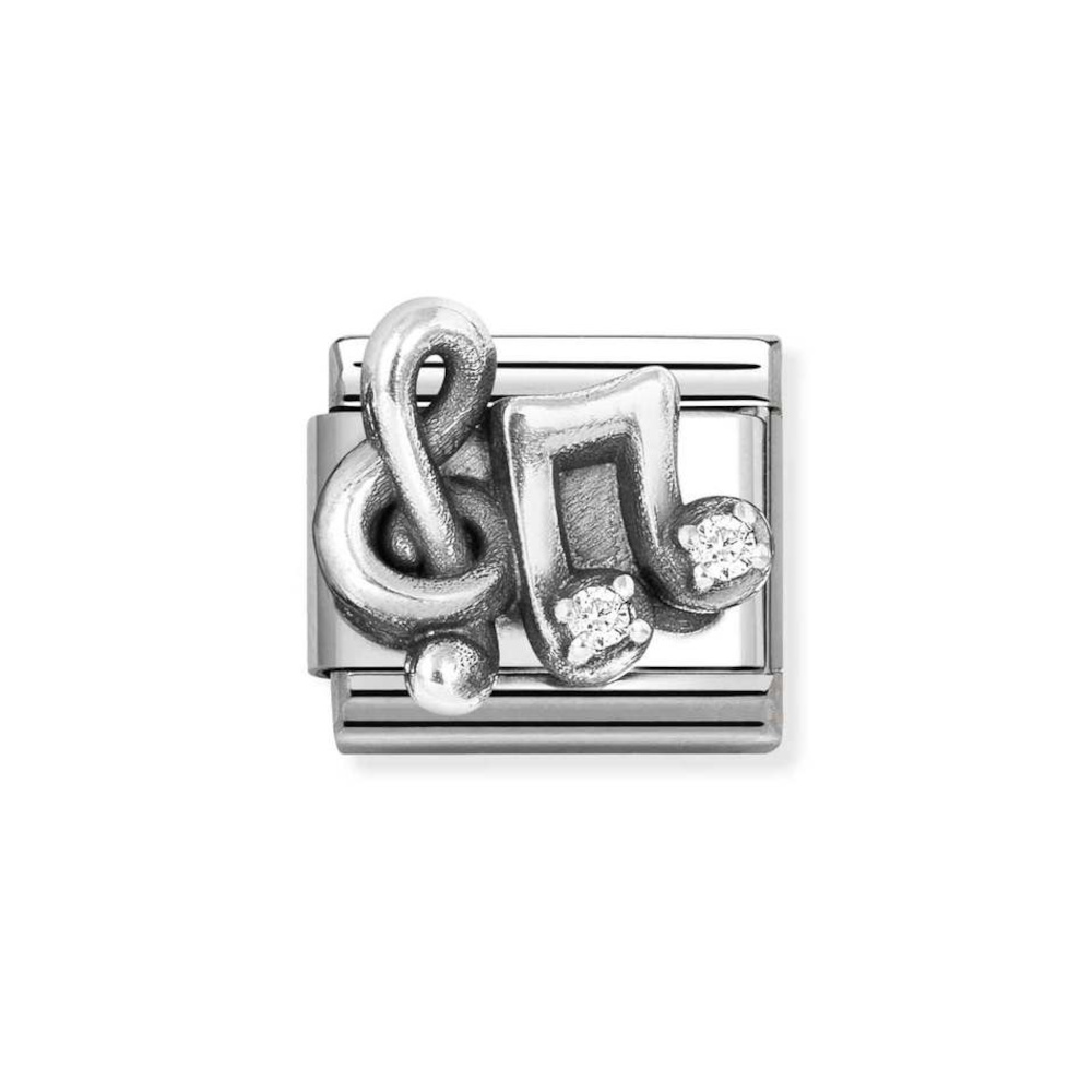 NOMINATION COMPOSABLE CLASSIC LINK MUSICAL NOTES IN STERLING SILVER 330323/12 NOMINATION COMPOSABLE CLASSIC LINK MUSICAL NOTES IN STERLING SILVER 330323/12