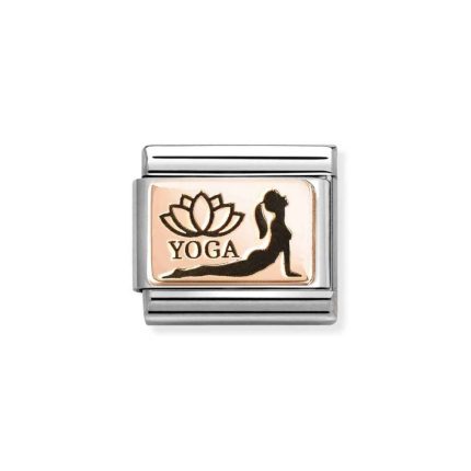 NOMINATION COMPOSABLE CLASSIC LINK YOGA COBRA POSE IN 9K ROSE GOLD 430111/32