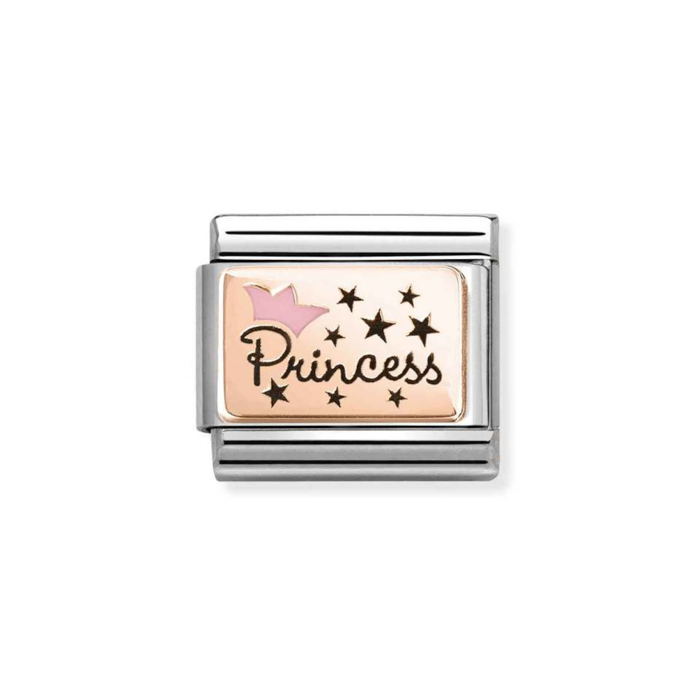 NOMINATION COMPOSABLE CLASSIC LINK PRINCESS PINK CROWN IN 9K ROSE GOLD 430204/02 NOMINATION COMPOSABLE CLASSIC LINK PRINCESS PINK CROWN IN 9K ROSE GOLD 430204/02