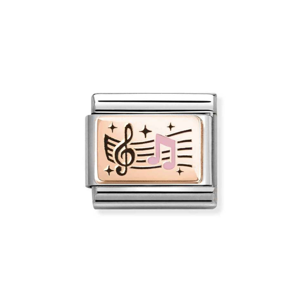 NOMINATION COMPOSABLE CLASSIC LINK MUSICAL NOTES IN 9K ROSE GOLD 430204/06 NOMINATION COMPOSABLE CLASSIC LINK MUSICAL NOTES IN 9K ROSE GOLD 430204/06