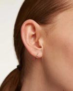 PDPAOLA ΣΚΟΥΛΑΡΙΚΙΑ ESSENTIALS MINI HOOPS ΑΠΟ ΕΠΙΠΛΑΤΙΝΩΜΕΝΟ ΑΣΗΜΙ AR02-130-U