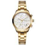 Jcou Aurora Dual Time Gold Stainless Steel Bracelet JU19081-4