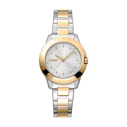 Dkny Park Ave Logo Two Tone Stainless Steel Bracelet DK1L021M0075