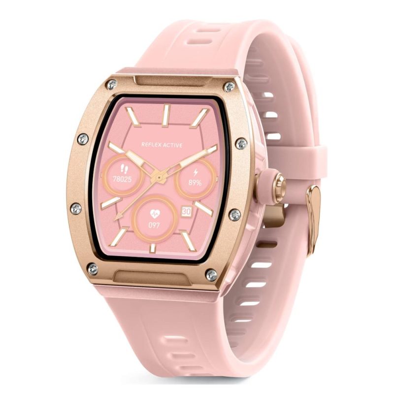Reflex Active Series 52 Pink Rubber Strap Smartwatch RA52-2226