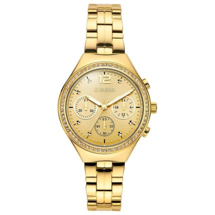 Breeze Absolute Swarovski Gold Stainless Steel Bracelet Chronograph 212561.2