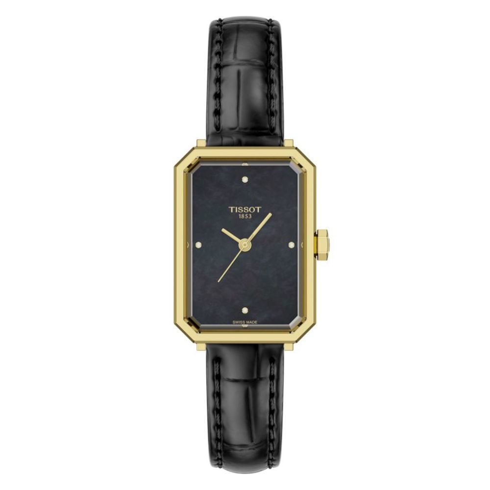 Tissot SRV Diamonds Black Leather Strap T1601103612600 Tissot SRV Diamonds Black Leather Strap T1601103612600