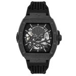 Philipp Plein The Skeleton Automatic Black Rubber Strap PWJFA1125