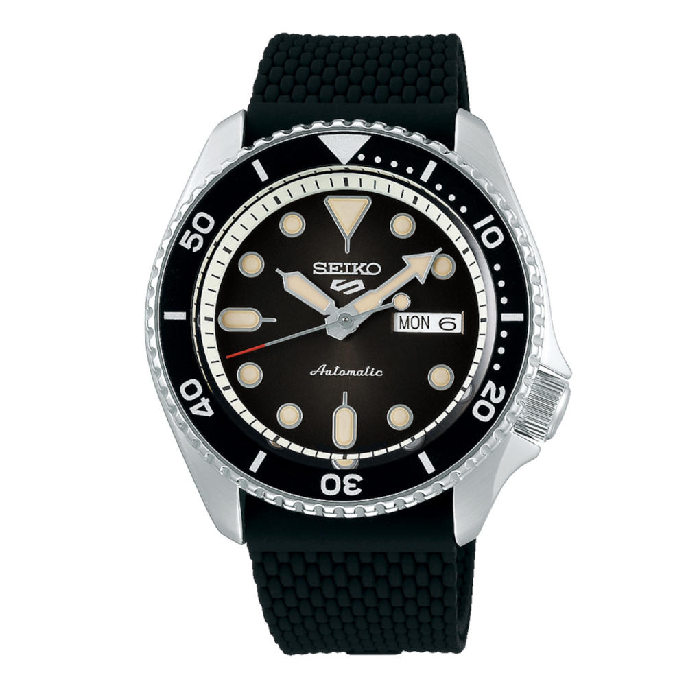 Seiko 5 Sports Automatic Black Silicone Strap SRPD73K2J Seiko 5 Sports Automatic Black Silicone Strap SRPD73K2J