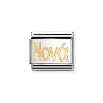 NOMINATION COMPOSABLE CLASSIC LINK ΝΟΝΑ IN 18K GOLD 030107/31