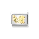 NOMINATION COMPOSABLE CLASSIC LINK ANGEL WITH ETCHED DETAIL IN 18K GOLD 030149/46