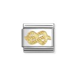 NOMINATION COMPOSABLE CLASSIC LINK KNOT IN 18K GOLD 030149/59