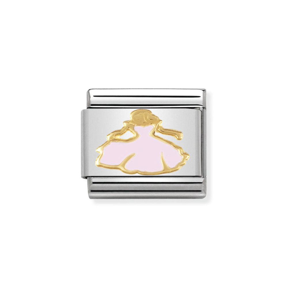 NOMINATION COMPOSABLE CLASSIC LINK PRINCESS IN 18K GOLD 030272/15 NOMINATION COMPOSABLE CLASSIC LINK PRINCESS IN 18K GOLD 030272/15