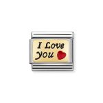 NOMINATION COMPOSABLE CLASSIC LINK I LOVE YOU IN 18K GOLD 030284/55
