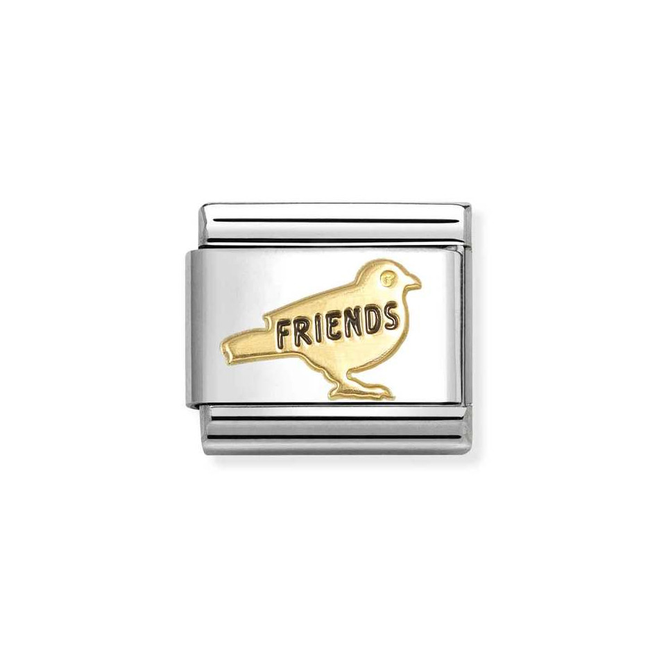 NOMINATION COMPOSABLE CLASSIC LINK FRIENDS BIRD IN 18K GOLD 030285/72 NOMINATION COMPOSABLE CLASSIC LINK FRIENDS BIRD IN 18K GOLD 030285/72