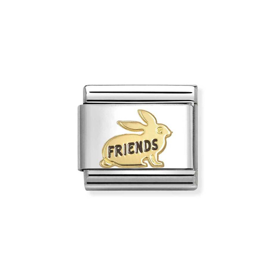 NOMINATION COMPOSABLE CLASSIC LINK FRIENDS BIRD IN 18K GOLD 030285/73 NOMINATION COMPOSABLE CLASSIC LINK FRIENDS BIRD IN 18K GOLD 030285/73