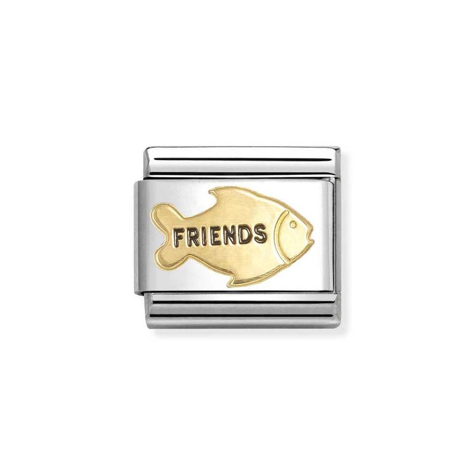 NOMINATION COMPOSABLE CLASSIC LINK FRIENDS FISH IN 18K GOLD 030285/75 NOMINATION COMPOSABLE CLASSIC LINK FRIENDS FISH IN 18K GOLD 030285/75