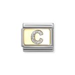 NOMINATION COMPOSABLE CLASSIC LINK LETTER C IN 18K GOLD 030291/03