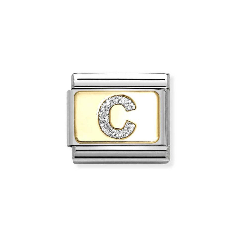 NOMINATION COMPOSABLE CLASSIC LINK LETTER C IN 18K GOLD 030291/03 NOMINATION COMPOSABLE CLASSIC LINK LETTER C IN 18K GOLD 030291/03