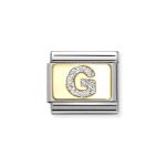 NOMINATION COMPOSABLE CLASSIC LINK LETTER G IN 18K GOLD 030291/07