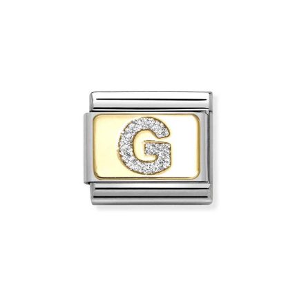 NOMINATION COMPOSABLE CLASSIC LINK LETTER G IN 18K GOLD 030291/07