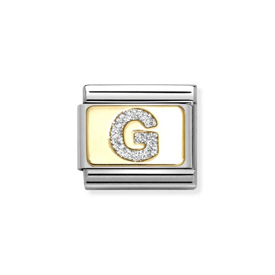 NOMINATION COMPOSABLE CLASSIC LINK LETTER G IN 18K GOLD 030291/07 NOMINATION COMPOSABLE CLASSIC LINK LETTER G IN 18K GOLD 030291/07