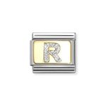 NOMINATION COMPOSABLE CLASSIC LINK LETTER R IN 18K GOLD 030291/18