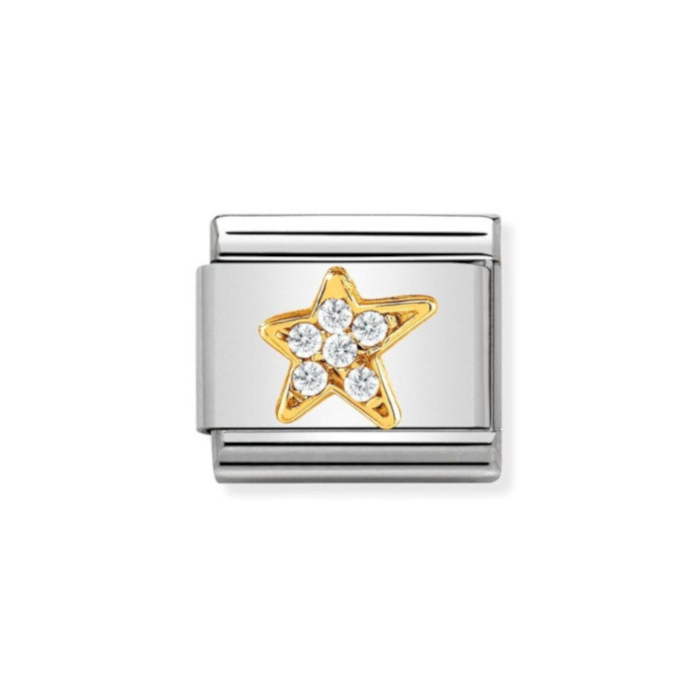 NOMINATION COMPOSABLE CLASSIC LINK ASYMMETRIC STAR IN 18K GOLD 030322/34 NOMINATION COMPOSABLE CLASSIC LINK ASYMMETRIC STAR IN 18K GOLD 030322/34