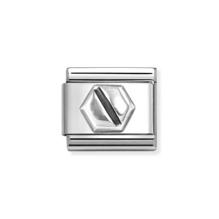 NOMINATION COMPOSABLE CLASSIC LINK HEX SCREW IN STERLING SILVER 330101/64