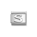 NOMINATION COMPOSABLE CLASSIC LINK LETTER S IN STERLING SILVER 330113/19