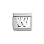 NOMINATION COMPOSABLE CLASSIC LINK LETTER W IN STERLING SILVER 330113/23