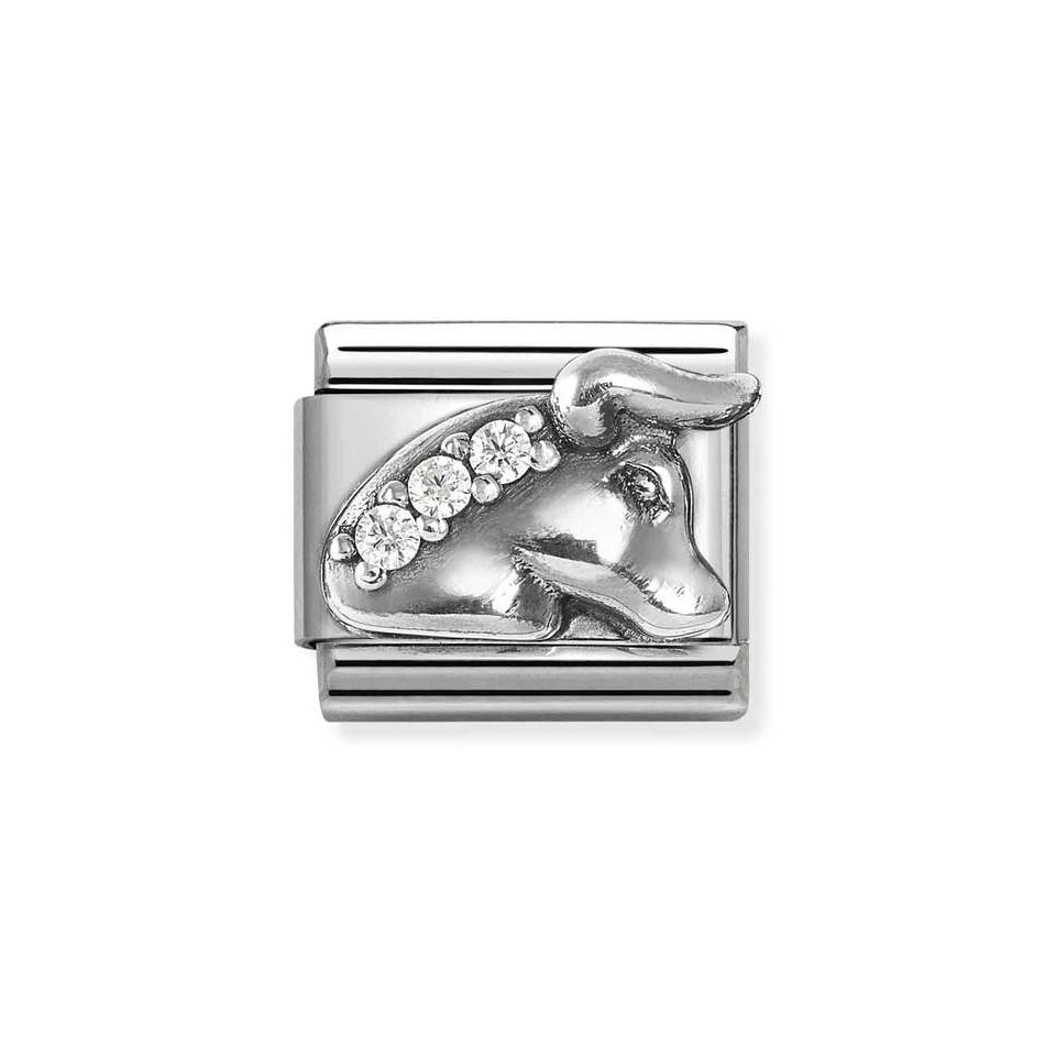 NOMINATION COMPOSABLE CLASSIC LINK TAURUS IN STERLING SILVER 330326/02 NOMINATION COMPOSABLE CLASSIC LINK TAURUS IN STERLING SILVER 330326/02