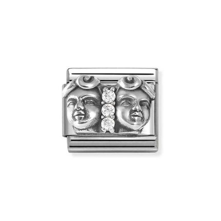 NOMINATION COMPOSABLE CLASSIC LINK GEMINI IN STERLING SILVER 330326/03