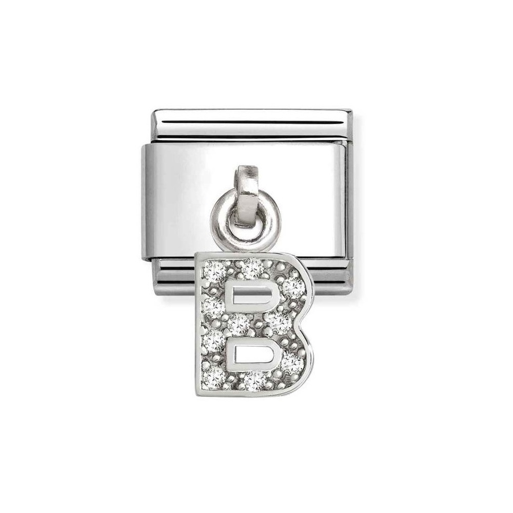 NOMINATION COMPOSABLE CLASSIC LINK LETTER B IN STERLING SILVER 331818/02 NOMINATION COMPOSABLE CLASSIC LINK LETTER B IN STERLING SILVER 331818/02