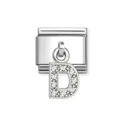 NOMINATION COMPOSABLE CLASSIC LINK LETTER D IN STERLING SILVER 331818/04